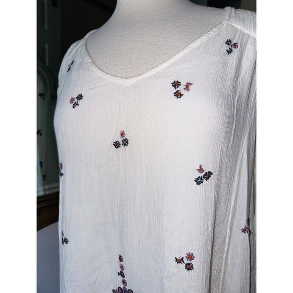 FP1 NWT Free People Oxford Embroidered Mini Dress Retail $128 Cream Ivory Small - Picture 5 of 10